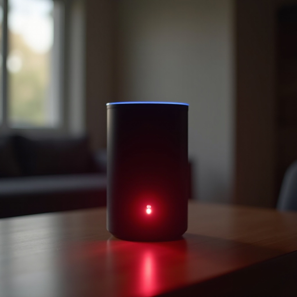 Alexa parpadea en rojo