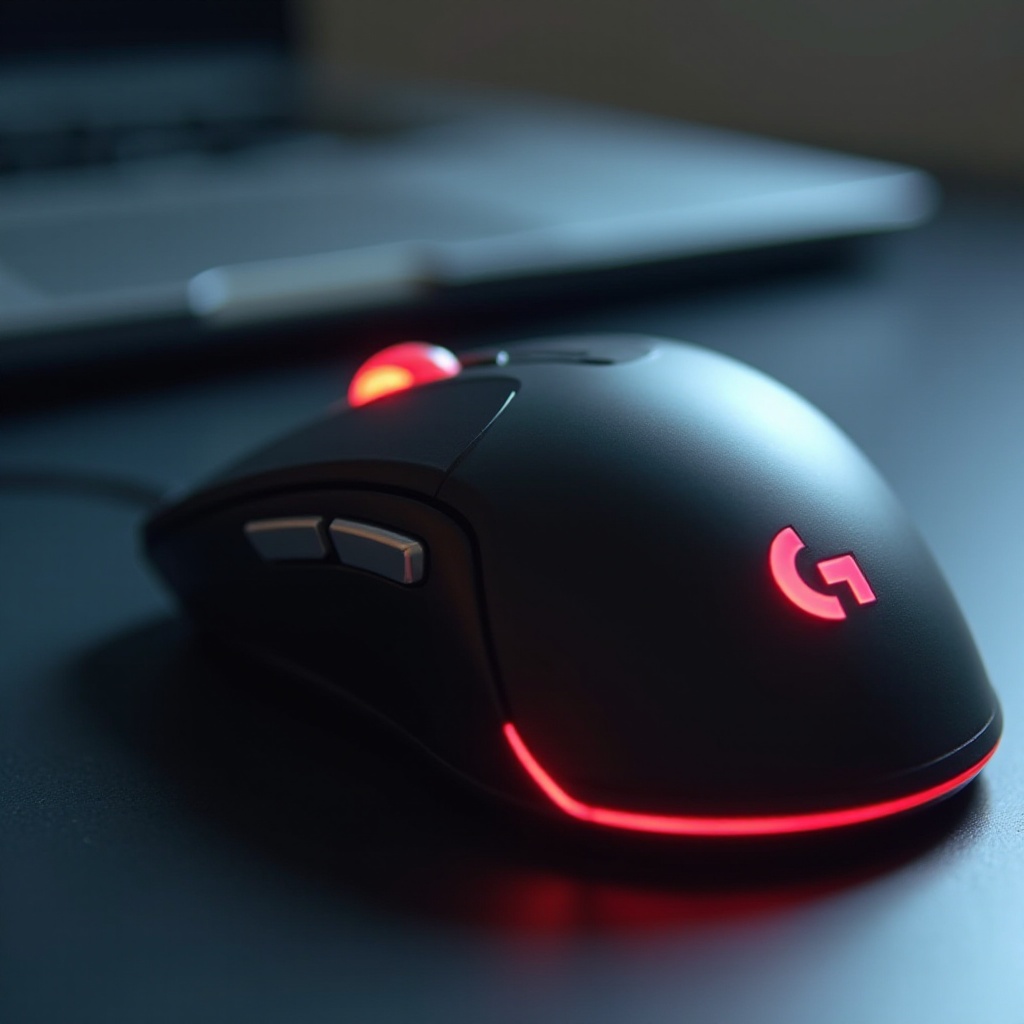 mouse logitech luz vermelha