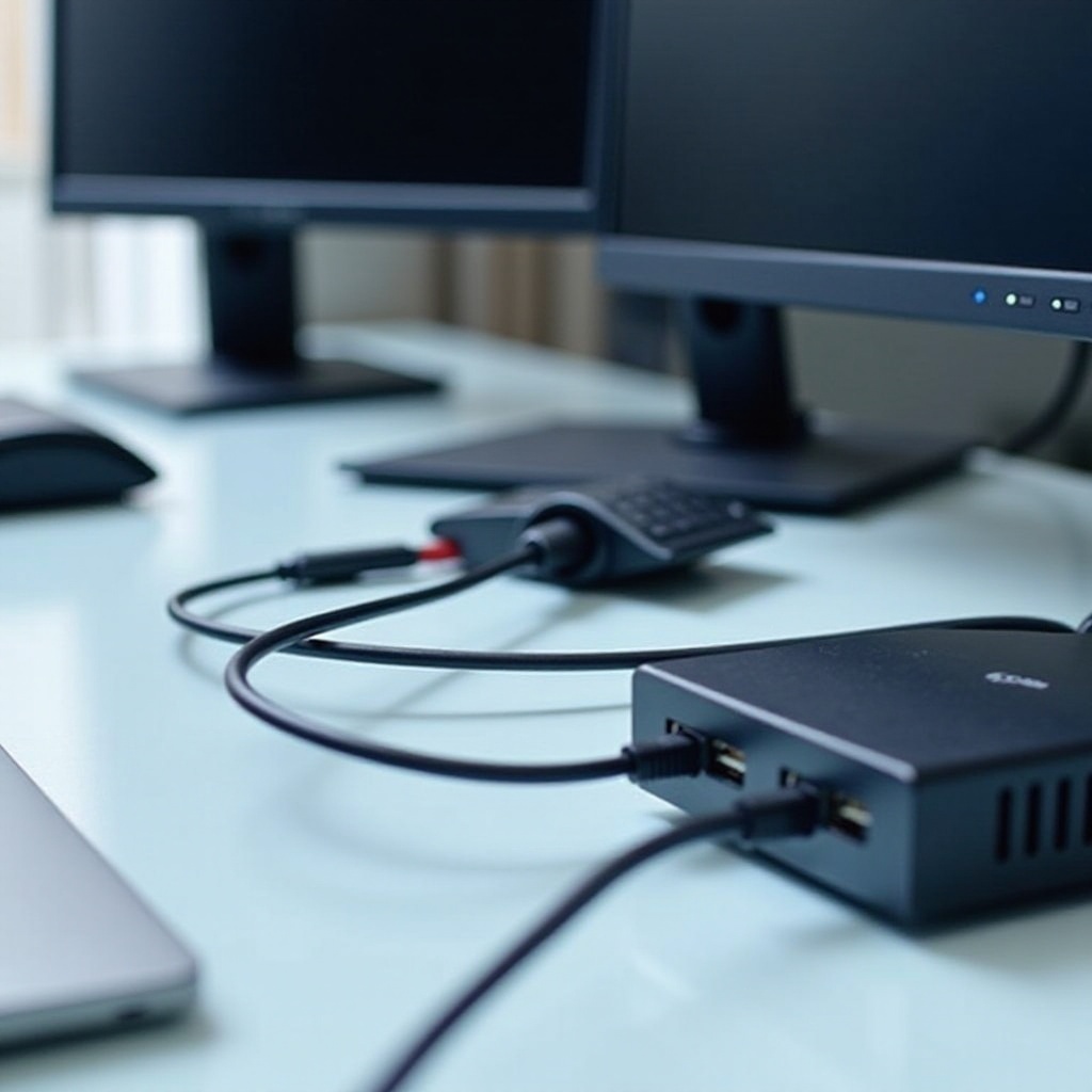 câbles pour connecter deux ordinateurs à un moniteur