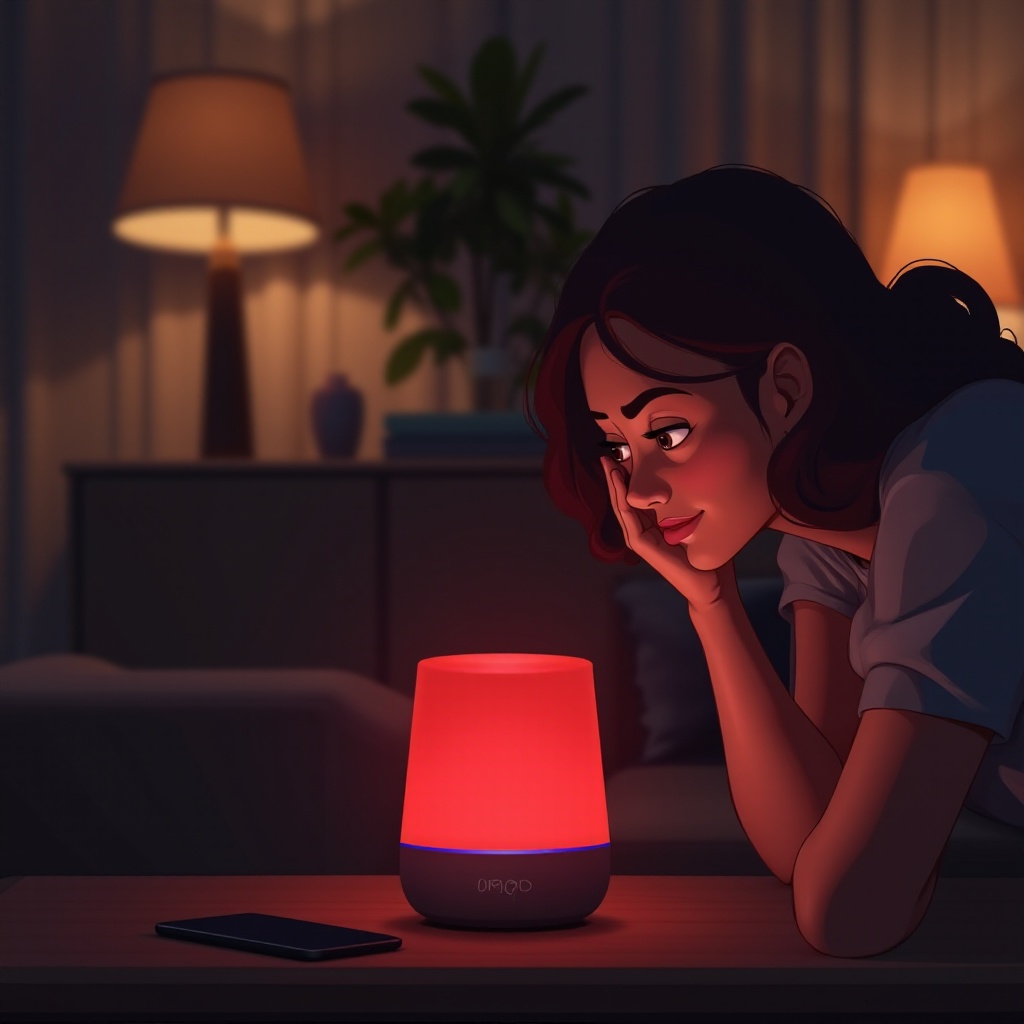 Alexa berkedip merah