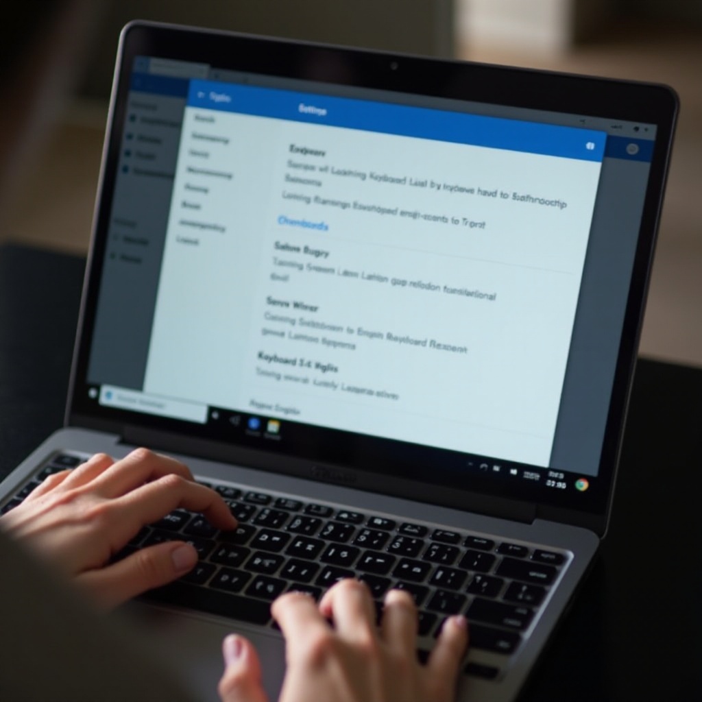 como mudar do teclado latino para o teclado inglês no Chromebook