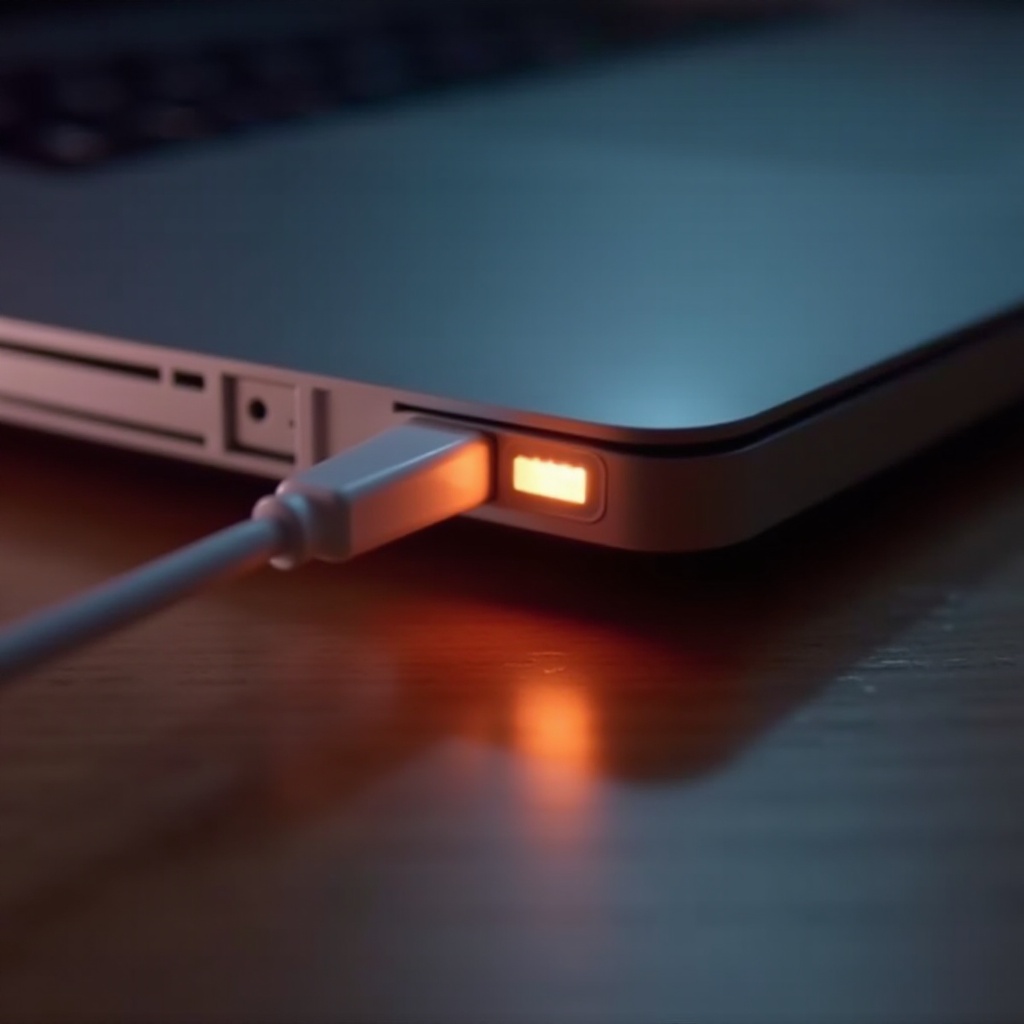 voyant de charge du macbook orange