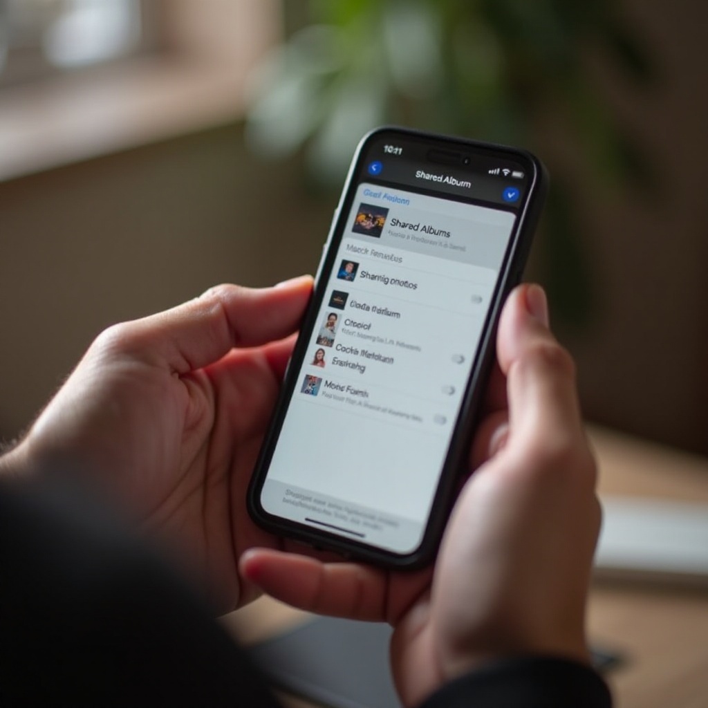 cómo unirse a un álbum compartido