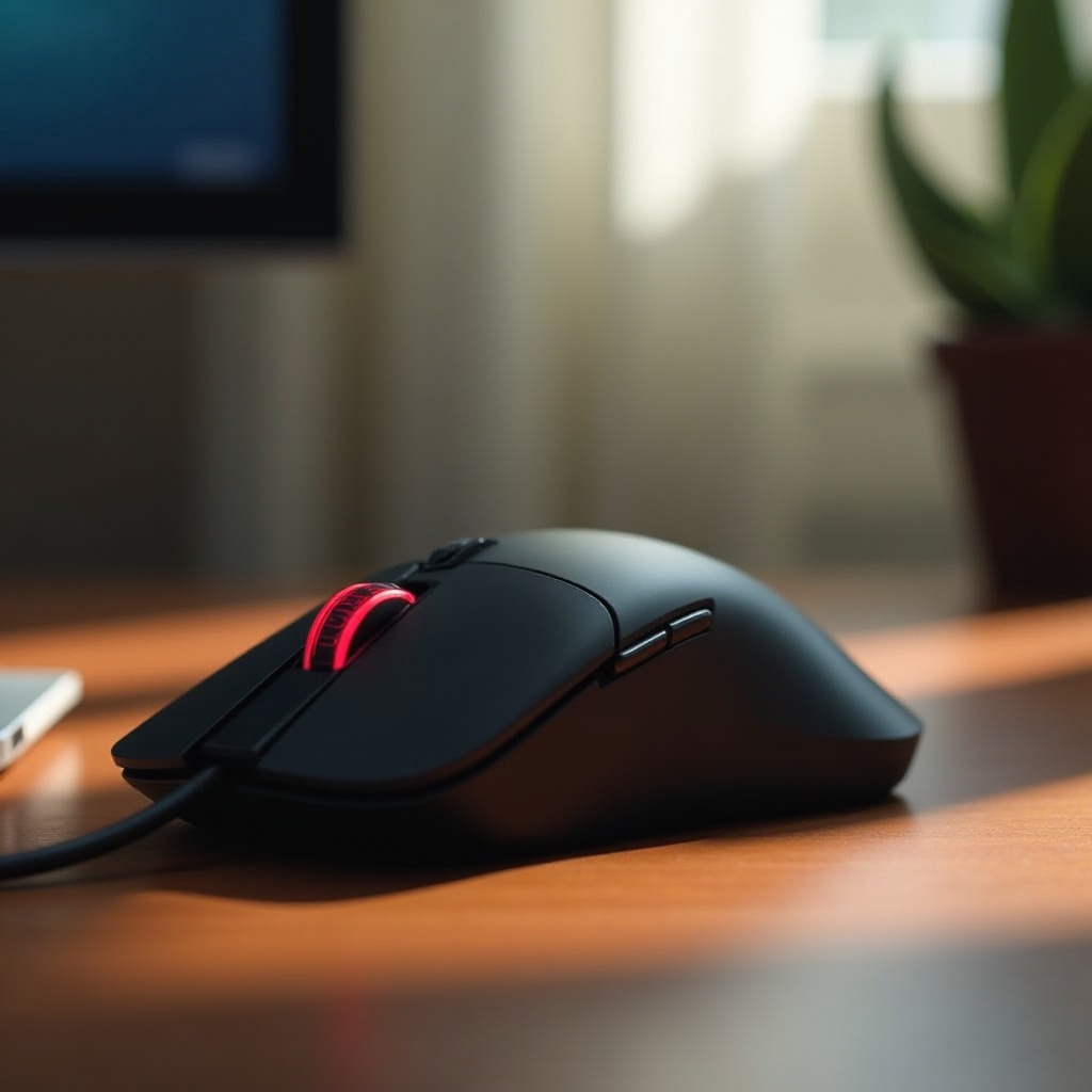 souris logitech lumière rouge