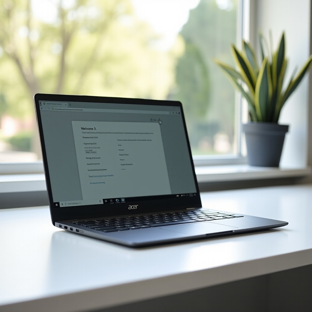 cómo reiniciar un Chromebook Acer