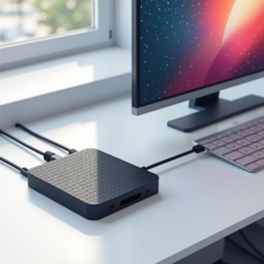 ノートパソコン用ドック デュアル入力 ディスプレイとモニター用ケーブル