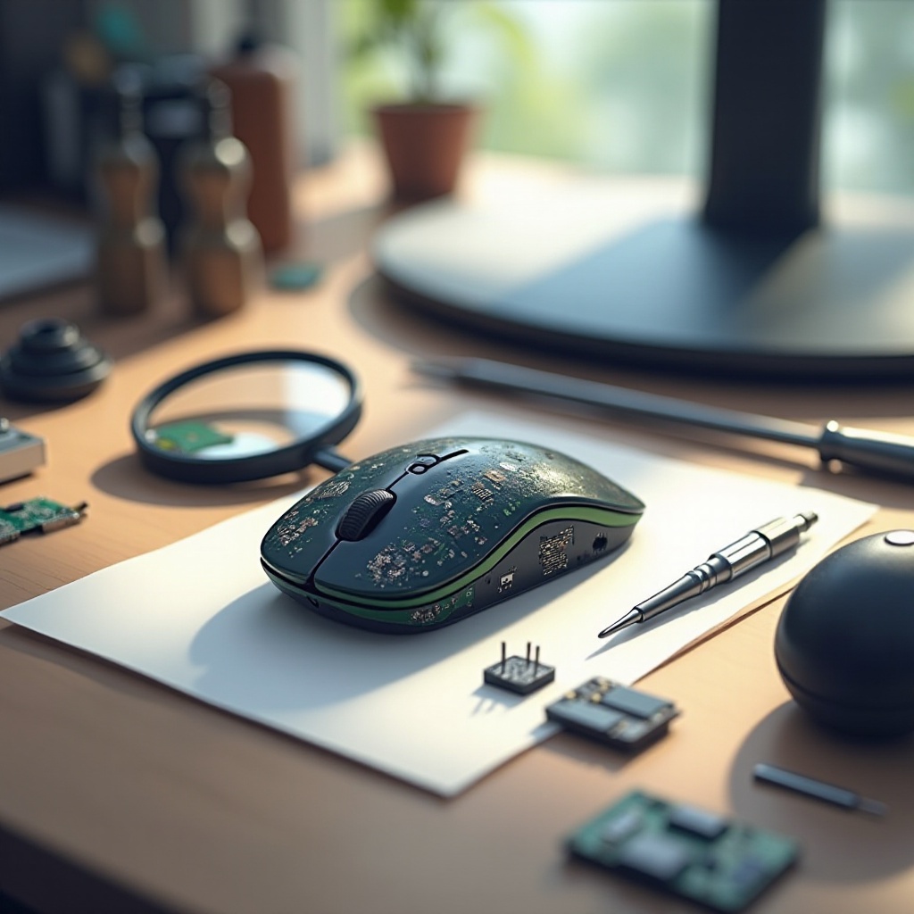 cara membongkar mouse Logitech